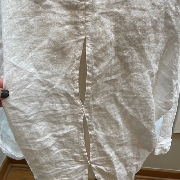 AM Preloved Linen Cold Shoulder Top | made in Italy - Picture 4 of 6